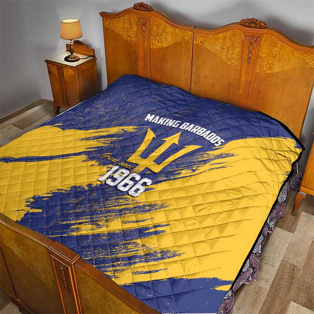 Barbados Pride Est 1966 Quilt - Wonder Print Shop