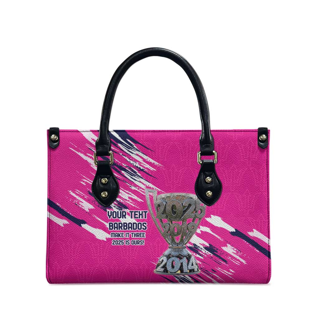 Caribbean Cricket Barbados Personalized Leather Bag Make It Three 2025 is Ours - Wonder Print Shop