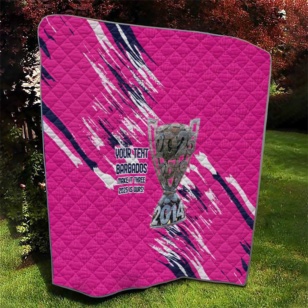 Caribbean Cricket Barbados Personalized Quilt Make It Three 2025 is Ours - Wonder Print Shop