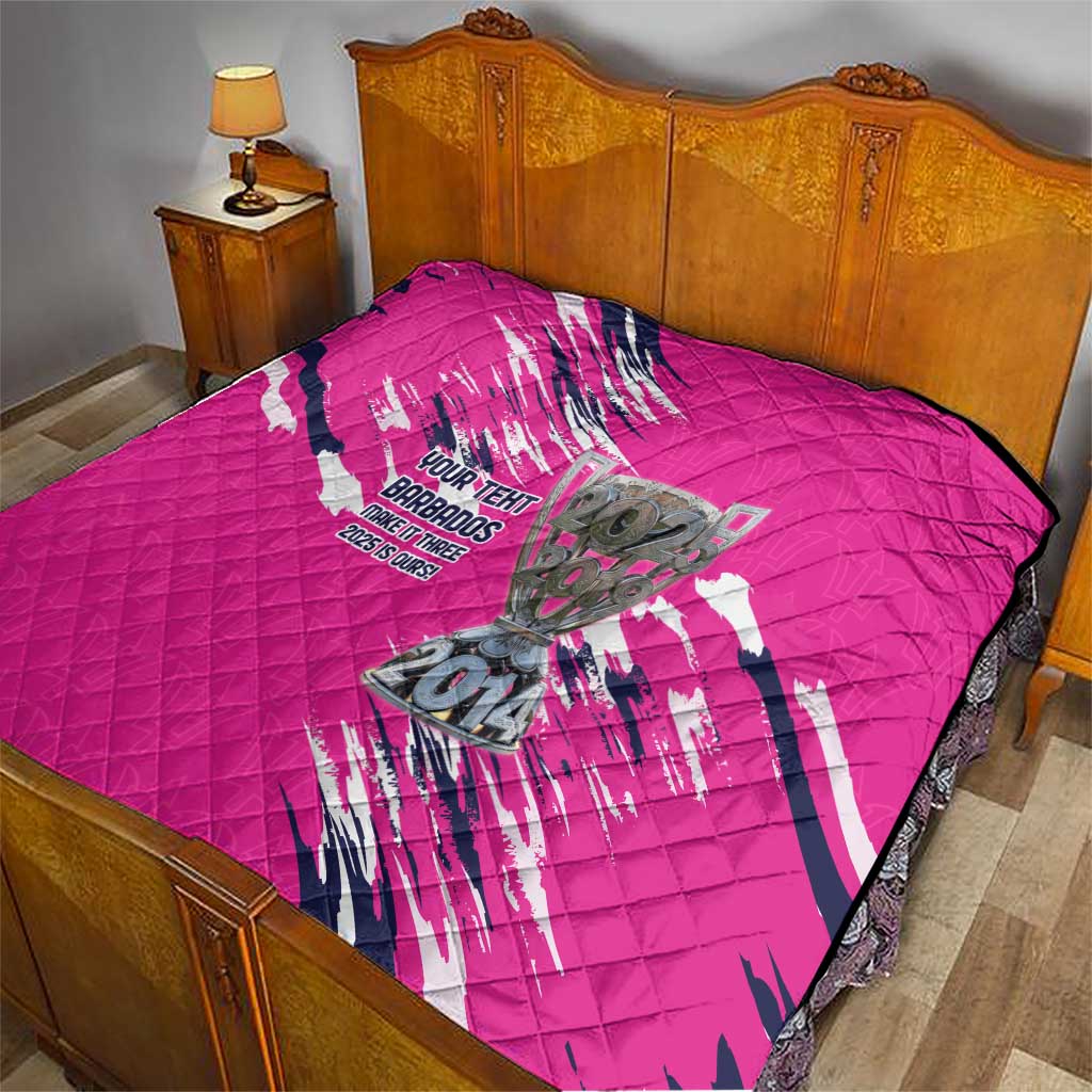 Caribbean Cricket Barbados Personalized Quilt Make It Three 2025 is Ours - Wonder Print Shop