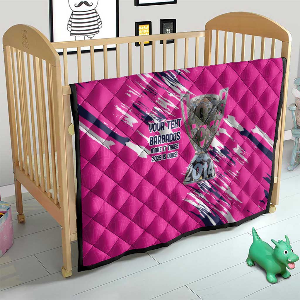 Caribbean Cricket Barbados Personalized Quilt Make It Three 2025 is Ours - Wonder Print Shop