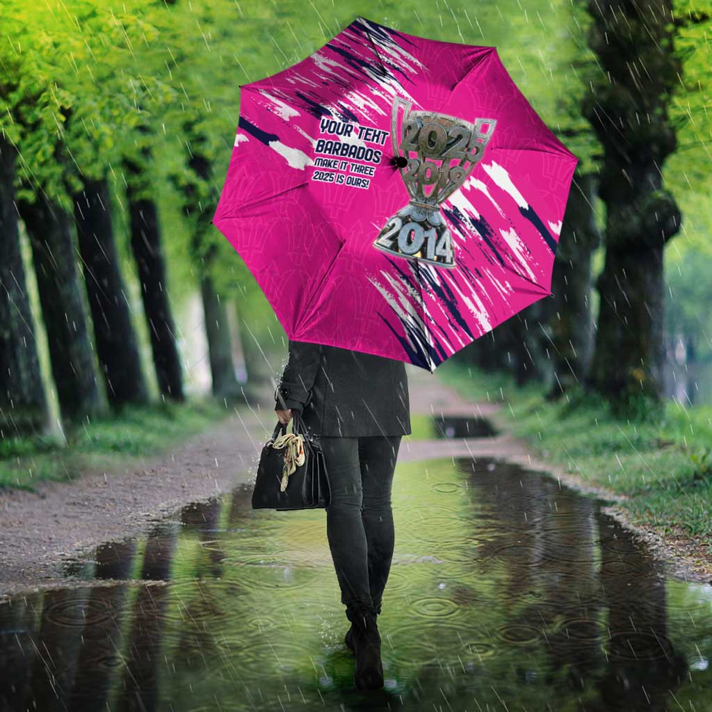 Caribbean Cricket Barbados Personalized Umbrella Make It Three 2025 is Ours - Wonder Print Shop