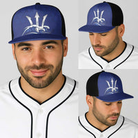 Caribbean Cricket Barbados Custom Baseball Net Cap Trident Champion’s Wave - Wonder Print Shop