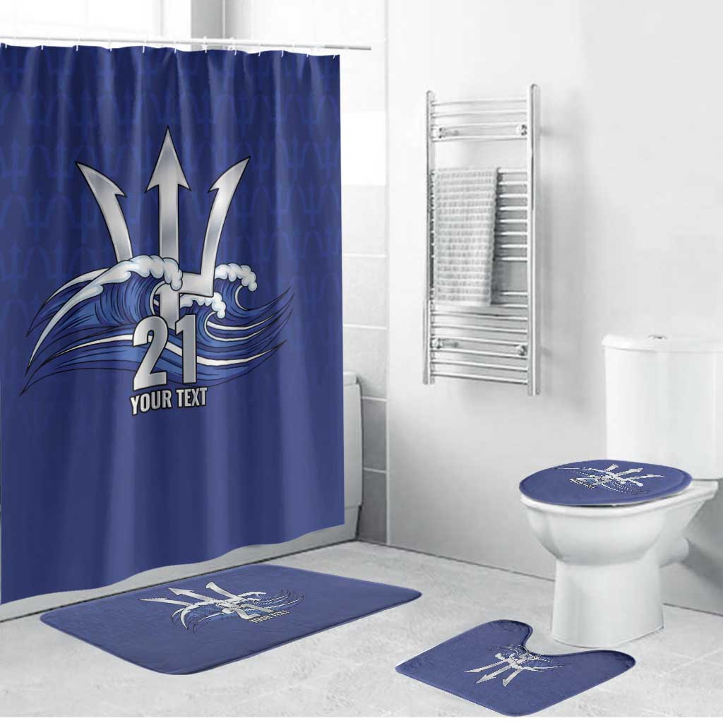 Caribbean Cricket Barbados Custom Bathroom Set Trident Champion’s Wave - Wonder Print Shop