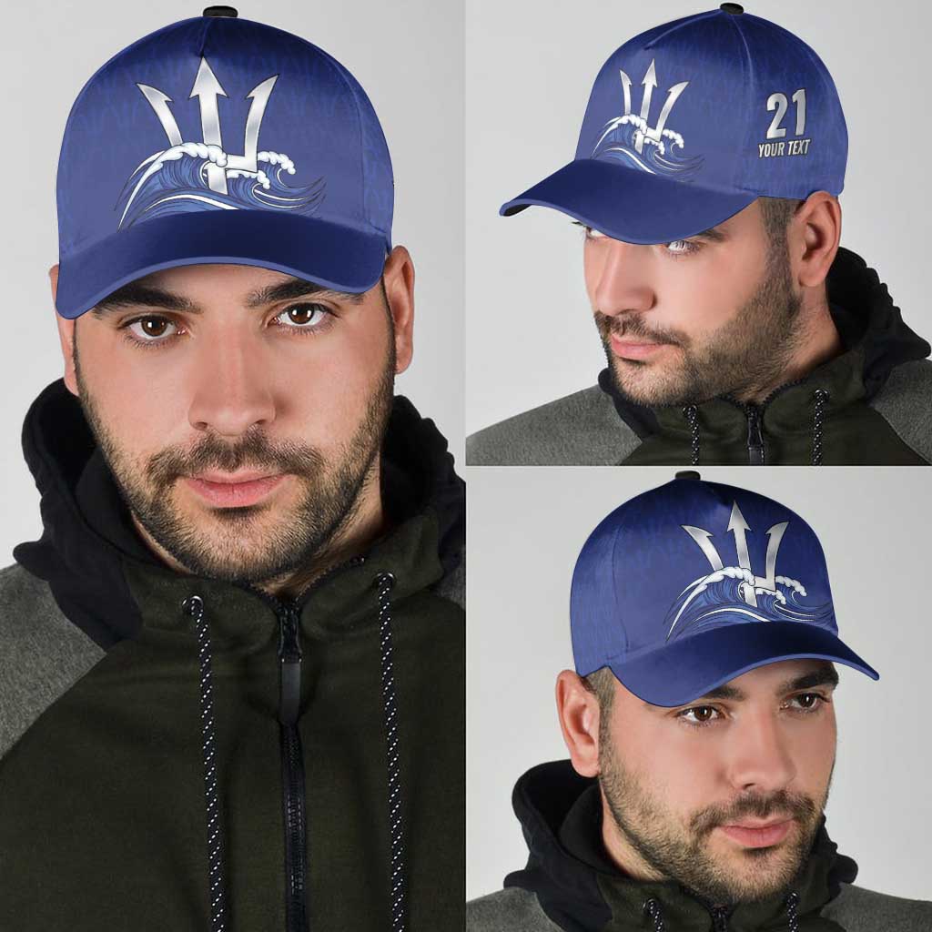 Caribbean Cricket Barbados Custom Classic Cap Trident Champion’s Wave - Wonder Print Shop