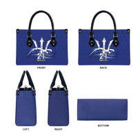 Caribbean Cricket Barbados Custom Leather Bag Trident Champion’s Wave - Wonder Print Shop