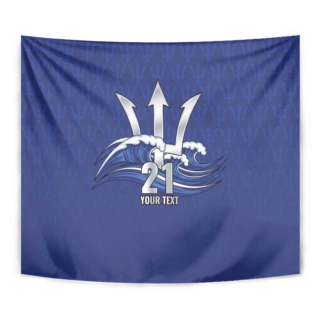 Caribbean Cricket Barbados Custom Tapestry Trident Champion’s Wave - Wonder Print Shop