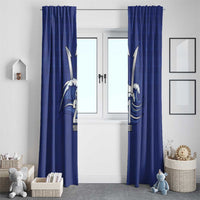 Caribbean Cricket Barbados Custom Window Curtain Trident Champion’s Wave - Wonder Print Shop