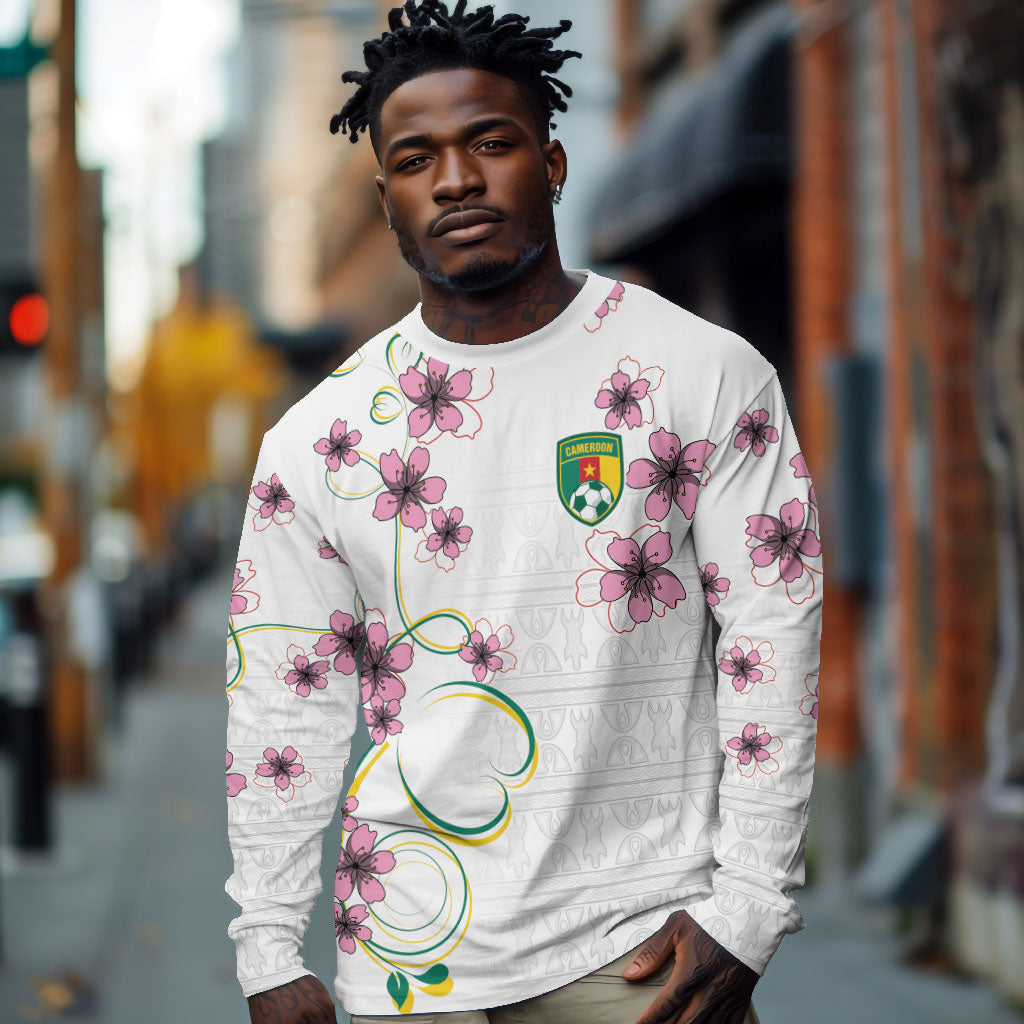 Custom Cameroon Red Stinkwood Floral Long Sleeve Shirt Africa Women’s Football Champion Series 2026