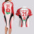 Custom England Rugby Couples Matching Long Sleeve Bodycon Dress and Hawaiian Shirt Come On Red Rose Word Cup 2023 LT9 - Wonder Print Shop