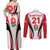 Custom England Rugby Couples Matching Off Shoulder Maxi Dress and Long Sleeve Button Shirts Come On Red Rose Word Cup 2023 LT9 - Wonder Print Shop