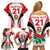 Custom England Rugby Family Matching Off Shoulder Short Dress and Hawaiian Shirt Come On Red Rose Word Cup 2023 LT9 - Wonder Print Shop