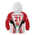 Custom England Rugby Kid Hoodie Come On Red Rose Word Cup 2023 - Wonder Print Shop