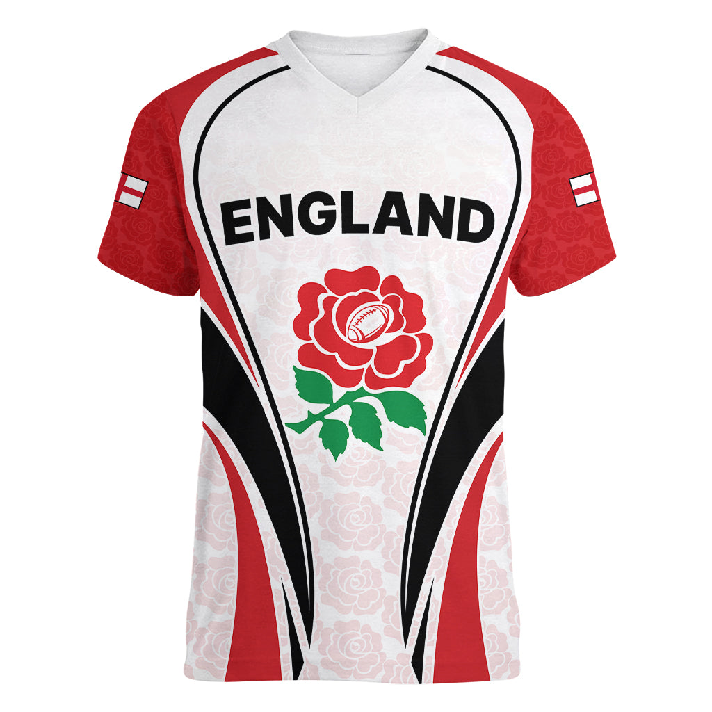 custom-england-rugby-women-v-neck-t-shirt-come-on-red-rose-word-cup-2023