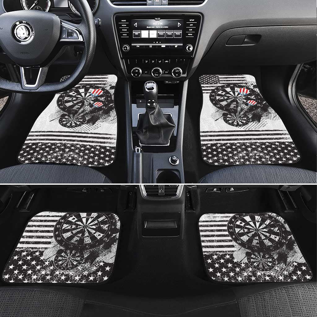 USA Darts Car Mats American Bald Eagle with Grunge Style LT9 - Wonder Print Shop