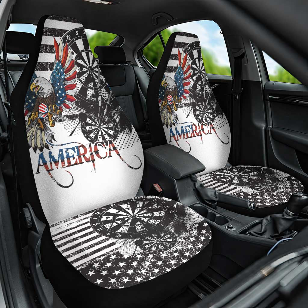 USA Darts Car Seat Cover American Bald Eagle with Grunge Style LT9 - Wonder Print Shop