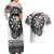 USA Darts Couples Matching Off Shoulder Maxi Dress and Hawaiian Shirt American Bald Eagle with Grunge Style LT9 - Wonder Print Shop