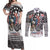 USA Darts Couples Matching Off Shoulder Maxi Dress and Long Sleeve Button Shirt American Bald Eagle with Grunge Style LT9 - Wonder Print Shop