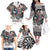 USA Darts Family Matching Off The Shoulder Long Sleeve Dress and Hawaiian Shirt American Bald Eagle with Grunge Style - Wonder Print Shop