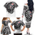 USA Darts Family Matching Off The Shoulder Long Sleeve Dress and Hawaiian Shirt American Bald Eagle with Grunge Style - Wonder Print Shop