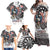 USA Darts Family Matching Off Shoulder Maxi Dress and Hawaiian Shirt American Bald Eagle with Grunge Style LT9 - Wonder Print Shop