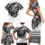 USA Darts Family Matching Short Sleeve Bodycon Dress and Hawaiian Shirt American Bald Eagle with Grunge Style - Wonder Print Shop