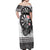 USA Darts Off Shoulder Maxi Dress American Bald Eagle with Grunge Style - Wonder Print Shop