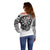 USA Darts Off Shoulder Sweater American Bald Eagle with Grunge Style - Wonder Print Shop