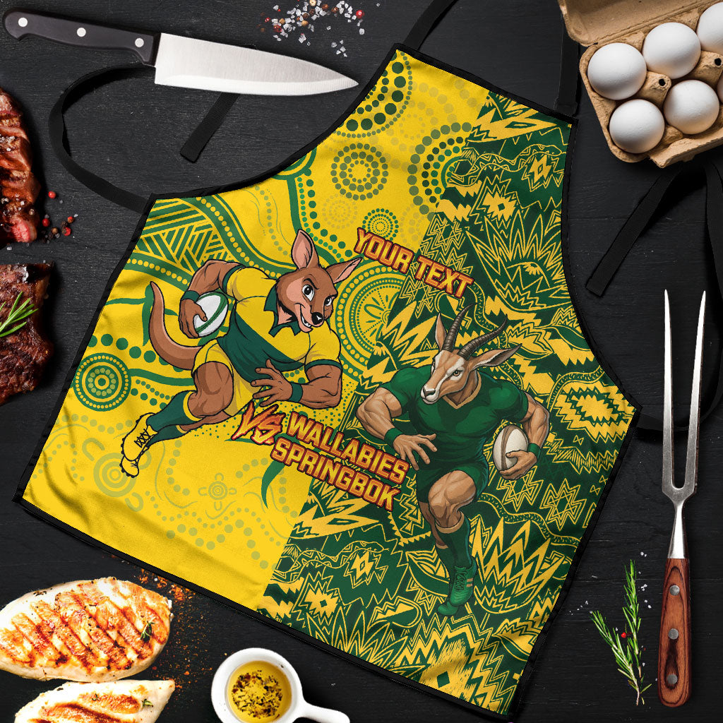 Custom South Africa vs Australia Apron Springboks Wallabies Two Nations One Battle