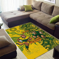 Custom South Africa vs Australia Area Rug Springboks Wallabies Two Nations One Battle