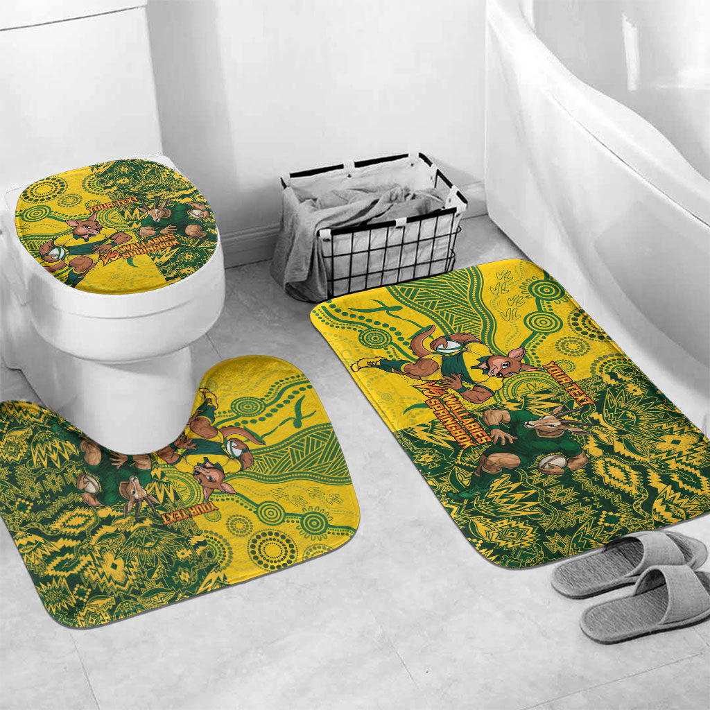 Custom South Africa vs Australia Bathroom Set Springboks Wallabies Two Nations One Battle