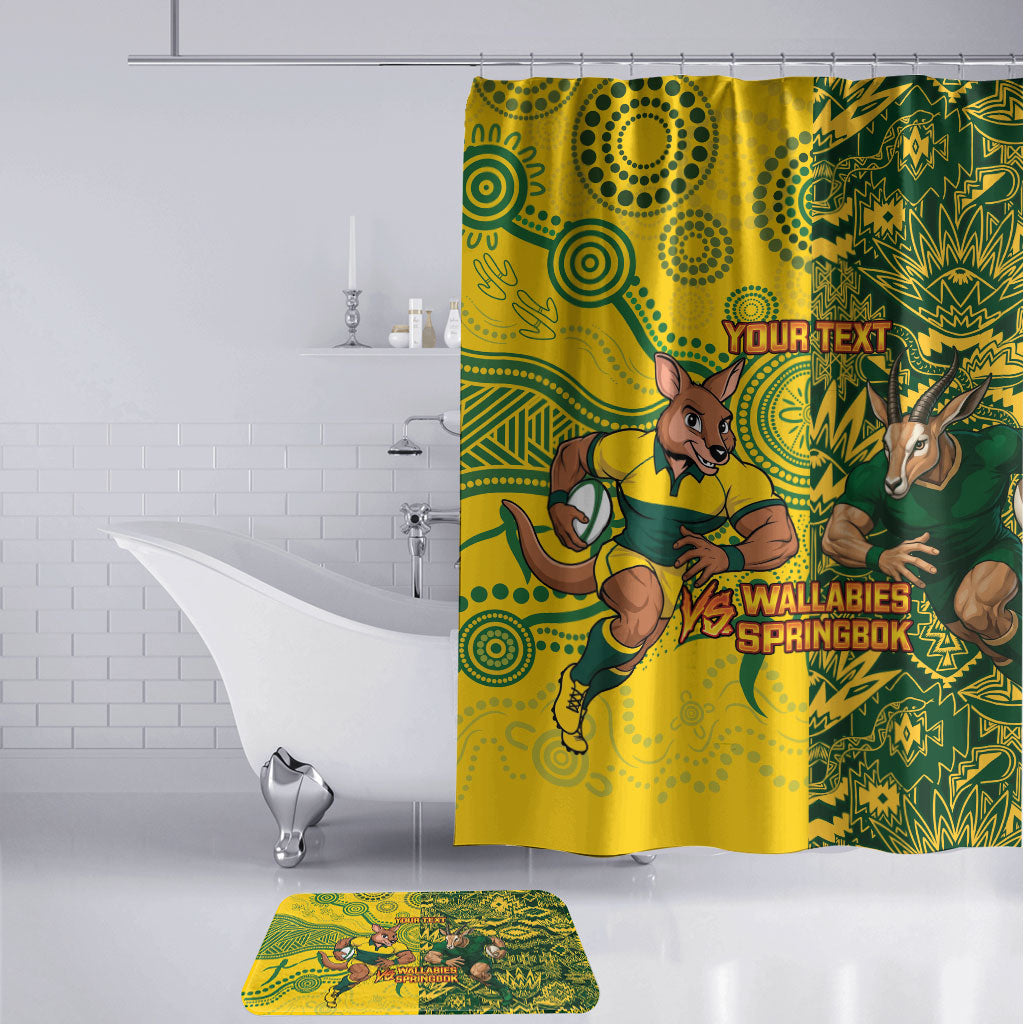 Custom South Africa vs Australia Bathroom Set Springboks Wallabies Two Nations One Battle