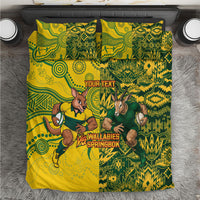 Custom South Africa vs Australia Bedding Set Springboks Wallabies Two Nations One Battle