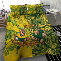 Custom South Africa vs Australia Bedding Set Springboks Wallabies Two Nations One Battle