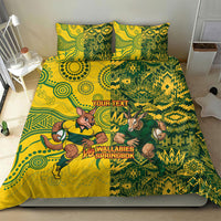Custom South Africa vs Australia Bedding Set Springboks Wallabies Two Nations One Battle