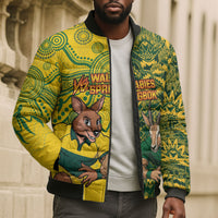Custom South Africa vs Australia Bomber Puffer Jacket Springboks Wallabies Two Nations One Battle