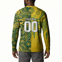 Custom South Africa vs Australia Button Sweatshirt Springboks Wallabies Two Nations One Battle