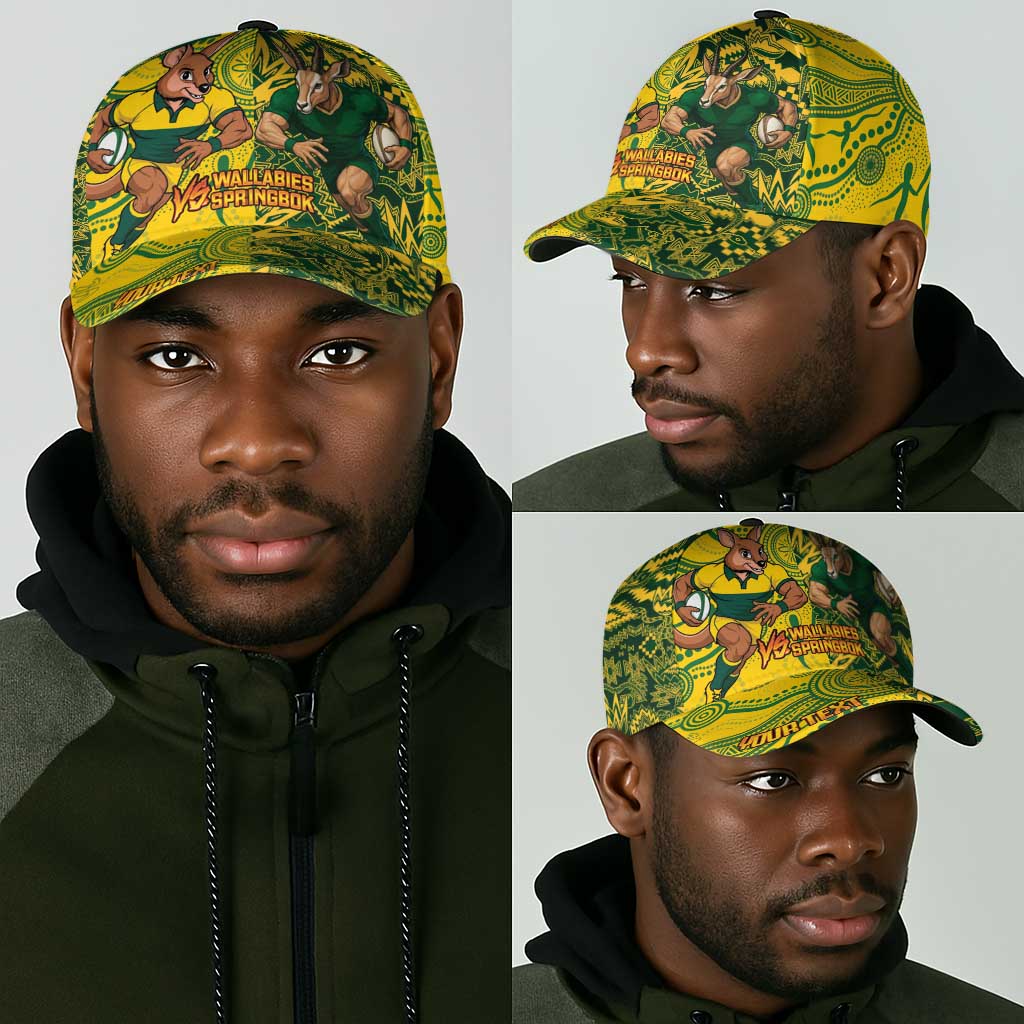 Personalized South Africa vs Australia Classic Cap Springboks Wallabies Two Nations One Battle
