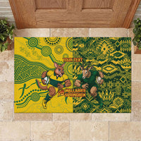 Custom South Africa vs Australia Rubber Doormat Springboks Wallabies Two Nations One Battle