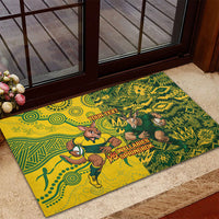 Custom South Africa vs Australia Rubber Doormat Springboks Wallabies Two Nations One Battle