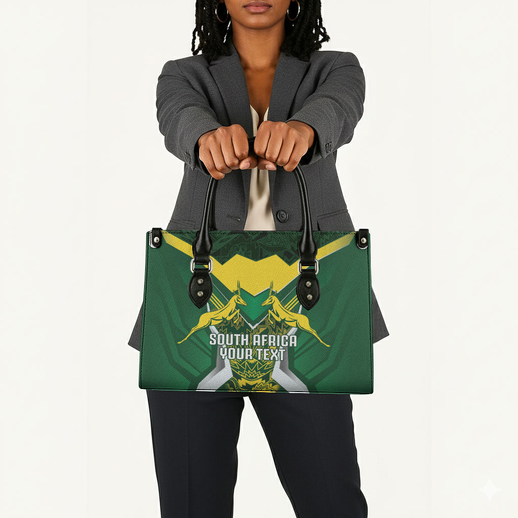 South Africa Springbok Custom Leather Bag Rugby se Grootste Wedywering
