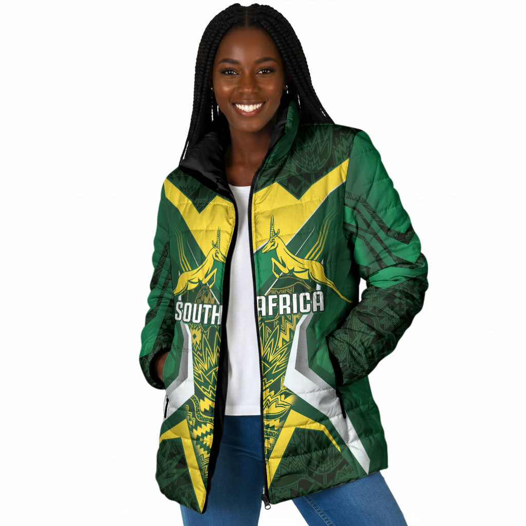 South Africa Springbok Custom Padded Jacket Rugby se Grootste Wedywering