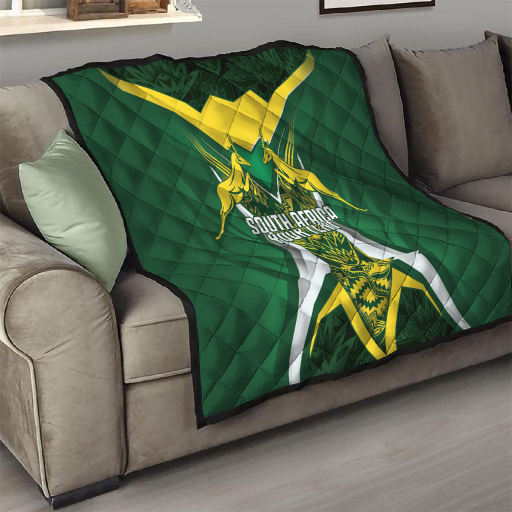South Africa Springbok Custom Quilt Rugby se Grootste Wedywering