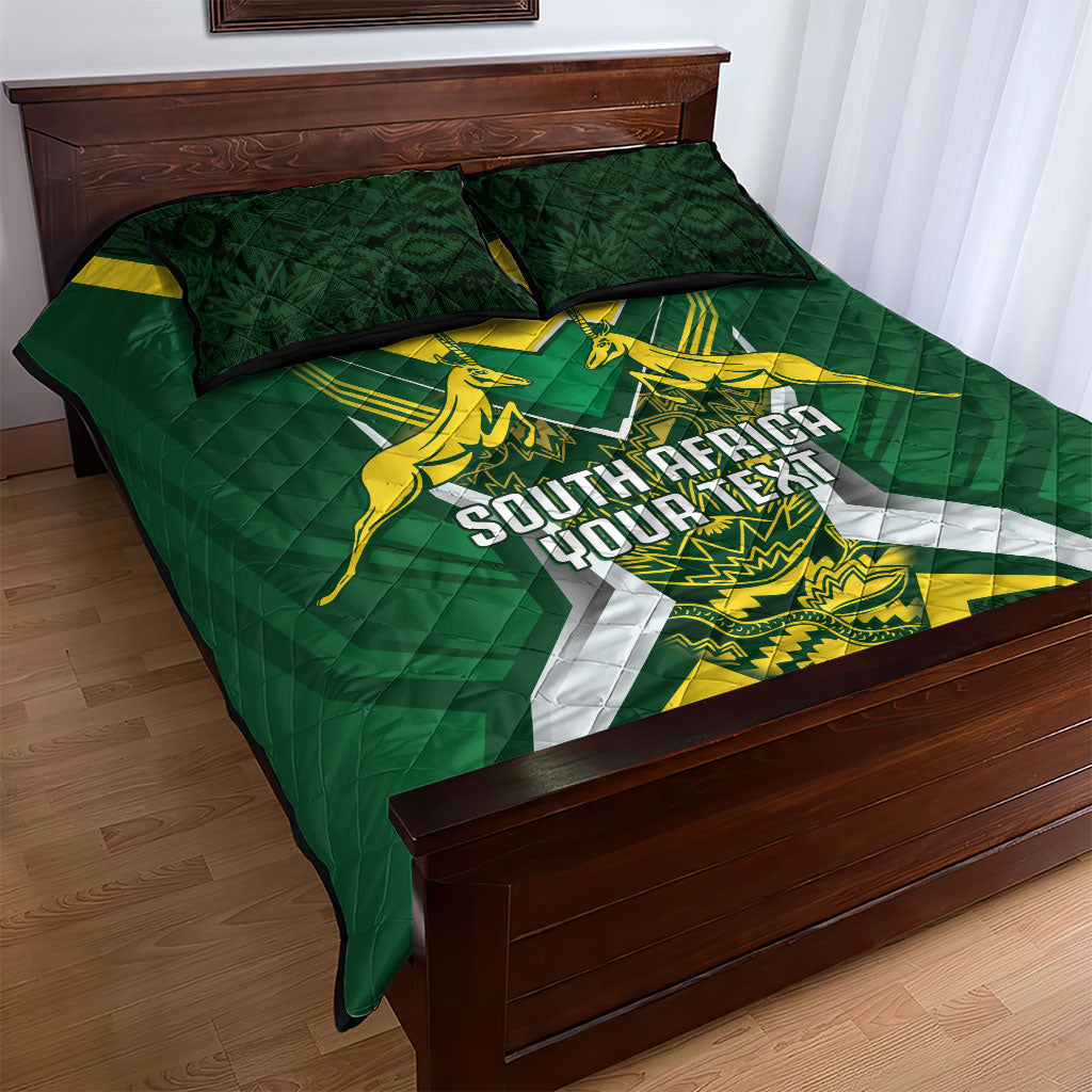 South Africa Springbok Custom Quilt Bed Set Rugby se Grootste Wedywering