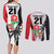 Custom Fiji England Rugby Couples Matching Long Sleeve Bodycon Dress and Long Sleeve Button Shirts Tapa Pattern and Rose Flower World Cup 2023 LT9 - Wonder Print Shop