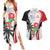 Custom Fiji England Rugby Couples Matching Summer Maxi Dress and Hawaiian Shirt Tapa Pattern and Rose Flower World Cup 2023 LT9 - Wonder Print Shop