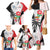 Custom Fiji England Rugby Family Matching Mermaid Dress and Hawaiian Shirt Tapa Pattern and Rose Flower World Cup 2023 LT9 - Wonder Print Shop