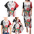 Custom Fiji England Rugby Family Matching Puletasi Dress and Hawaiian Shirt Tapa Pattern and Rose Flower World Cup 2023 - Wonder Print Shop