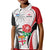 Custom Fiji England Rugby Kid Polo Shirt Tapa Pattern and Rose Flower World Cup 2023 - Wonder Print Shop