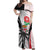 Custom Fiji England Rugby Off Shoulder Maxi Dress Tapa Pattern and Rose Flower World Cup 2023 - Wonder Print Shop